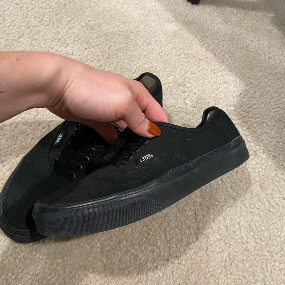 Black thick sole classic vans